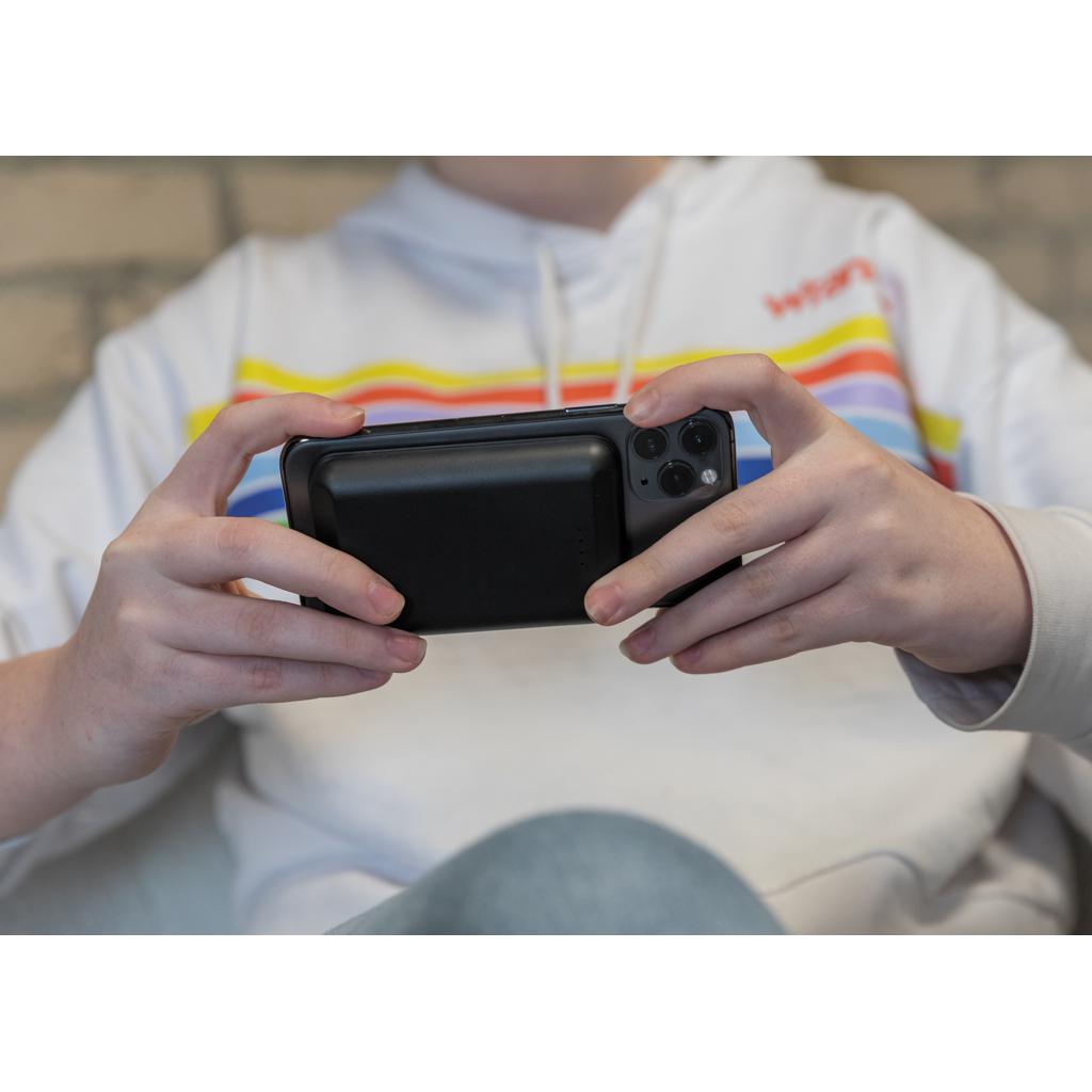 Powerbank wireless magnetic 5.000 mAh cu încărcare 5W black