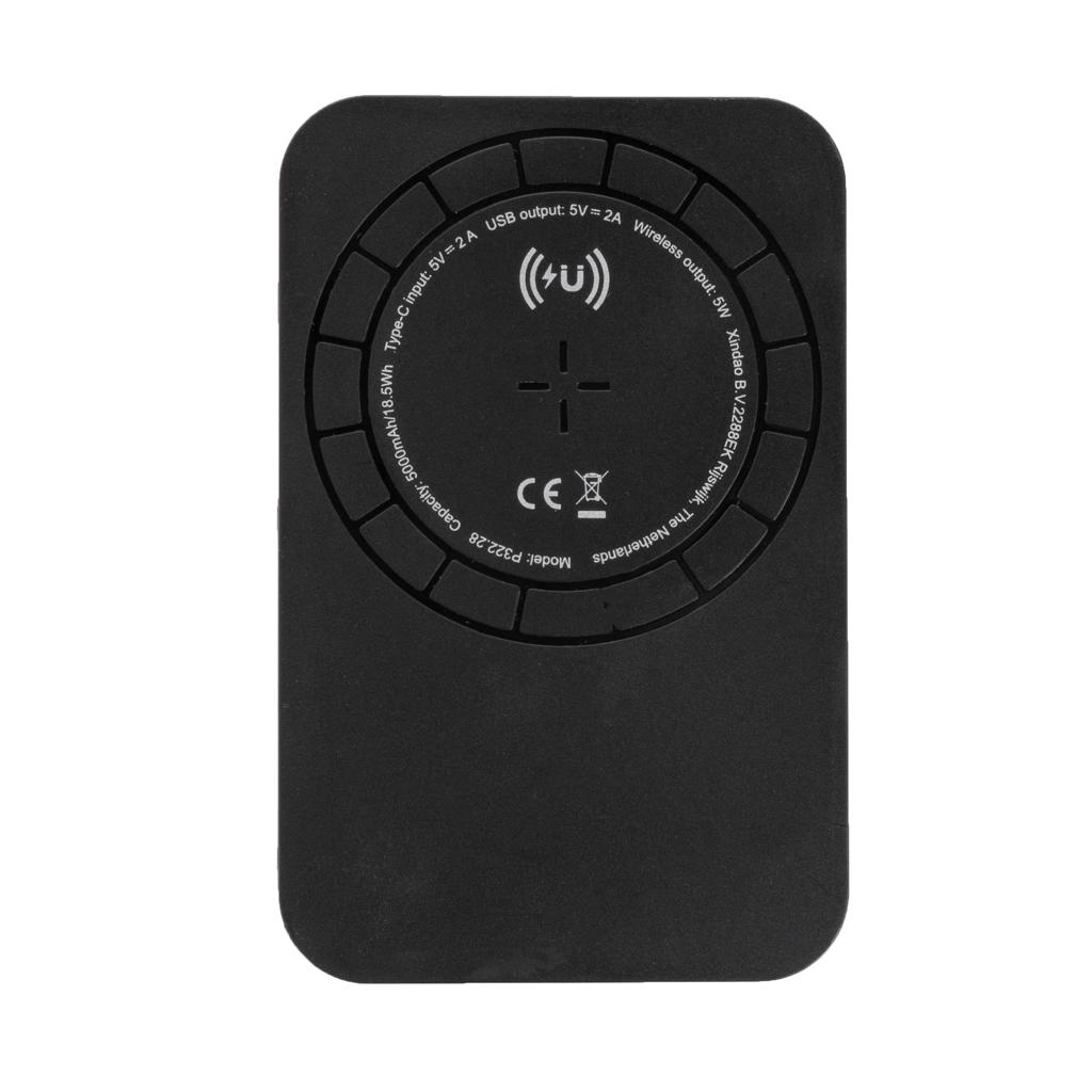 Powerbank wireless magnetic 5.000 mAh cu încărcare 5W black