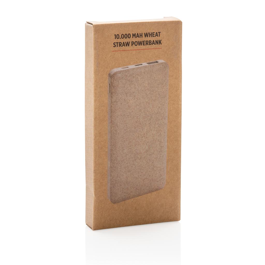 Powerbank din paie de grâu 10.000 mAh khaki