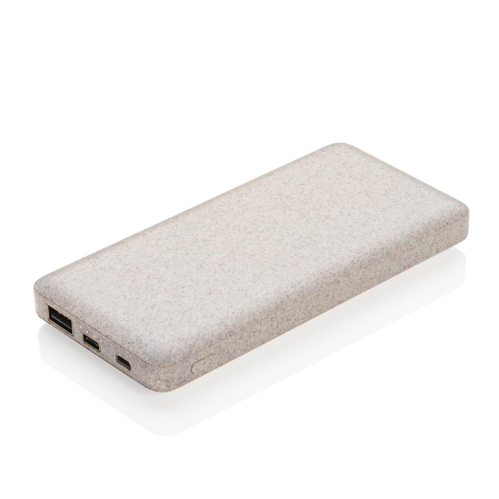 Powerbank din paie de grâu 10.000 mAh khaki
