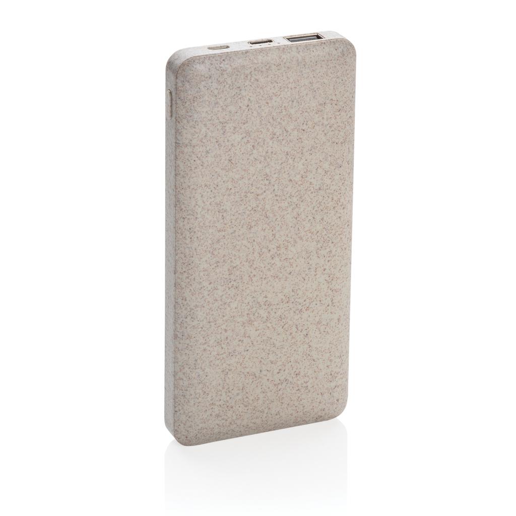 Powerbank din paie de grâu 10.000 mAh khaki