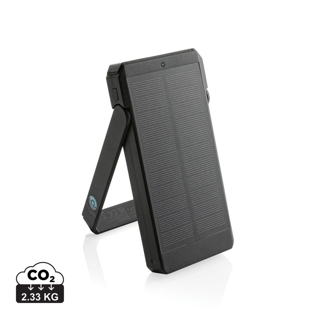 Powerbank solar Skywave din plastic reciclat RCS 10.000 mAh black
