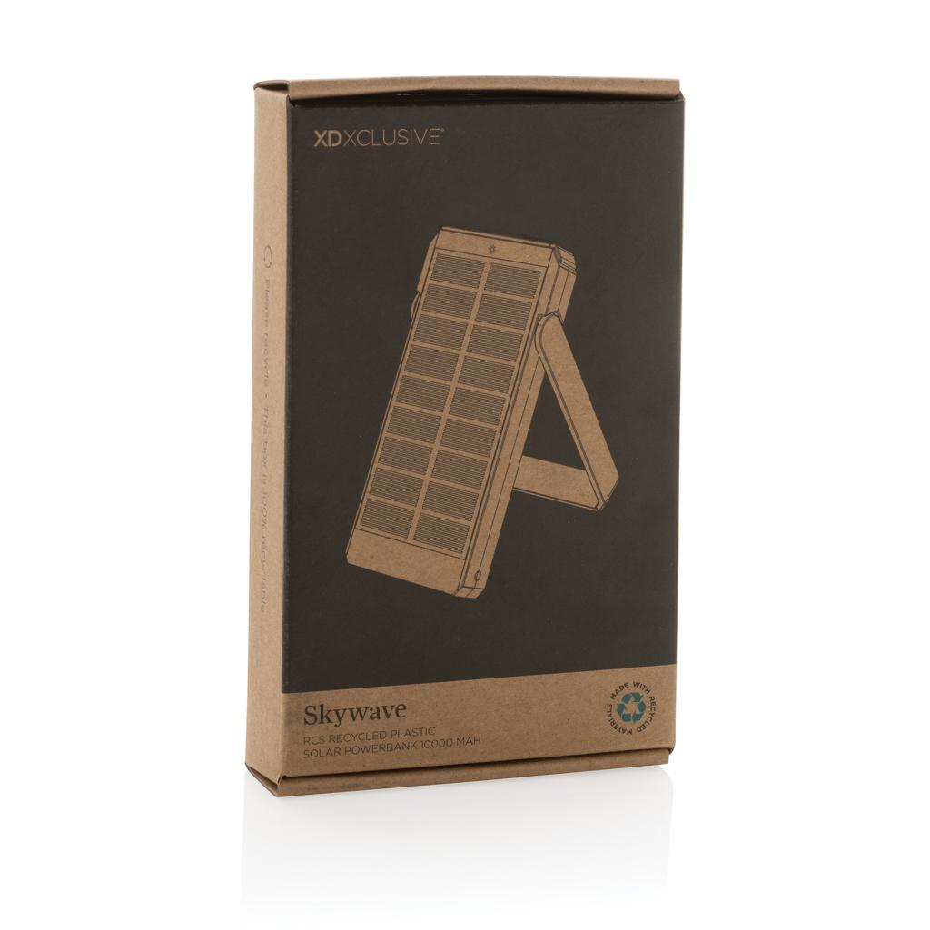 Powerbank solar Skywave din plastic reciclat RCS 10.000 mAh black