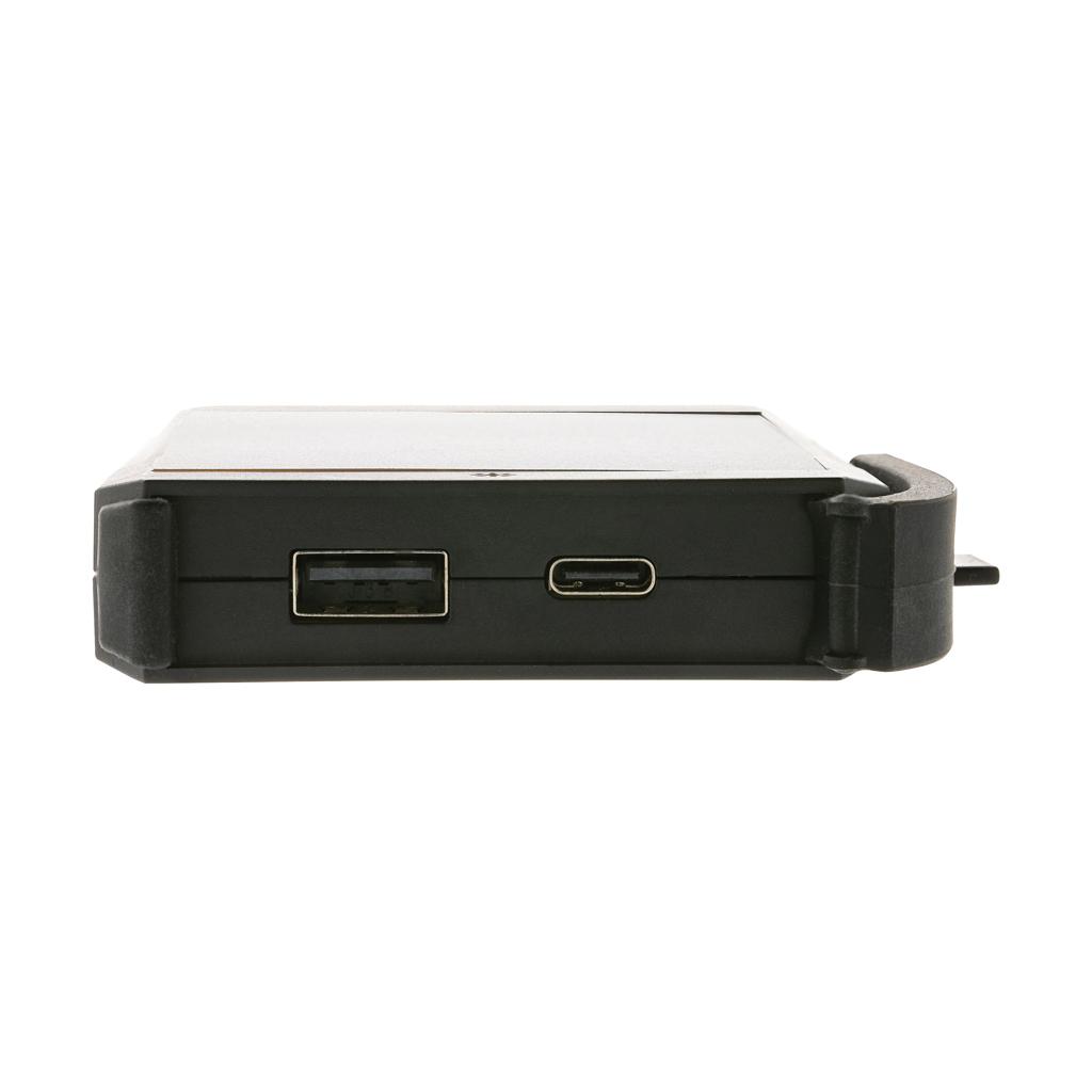 Powerbank solar Skywave din plastic reciclat RCS 5.000 mAh cu încărcare wireless 10W black