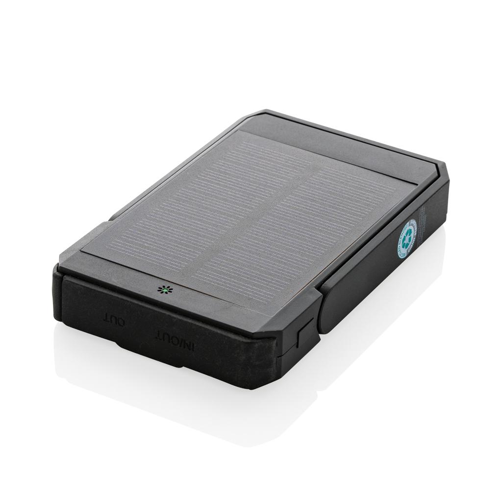 Powerbank solar Skywave din plastic reciclat RCS 5.000 mAh cu încărcare wireless 10W black