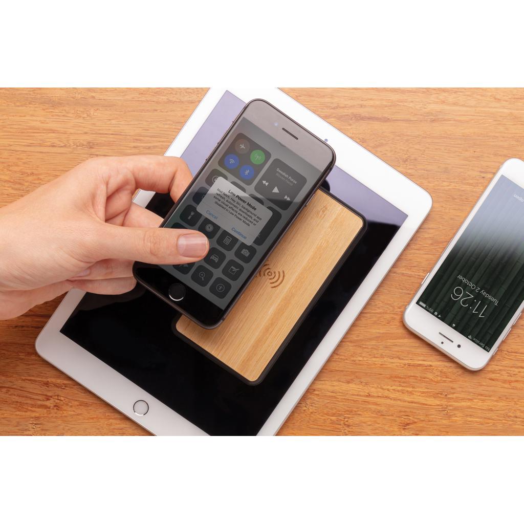 Powerbank wireless din plastic reciclat RCS 8.000 mAh brown