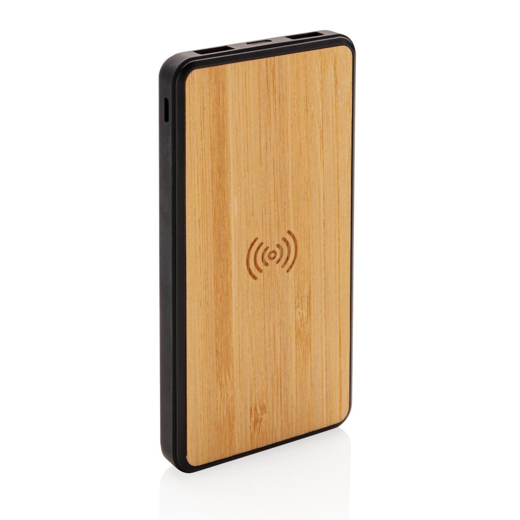 Powerbank wireless din plastic reciclat RCS 8.000 mAh brown