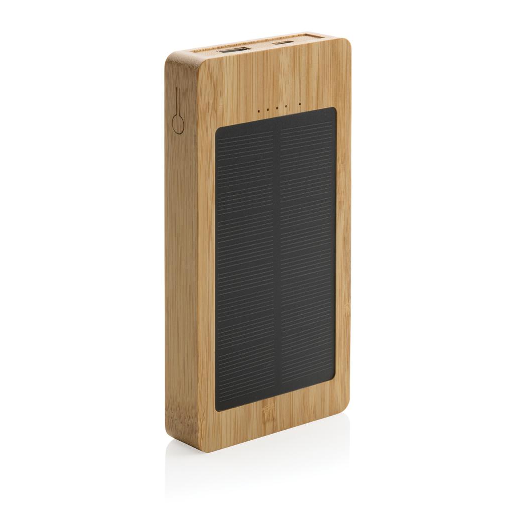Powerbank solar Sunwick din bambus 10.000 mAh brown