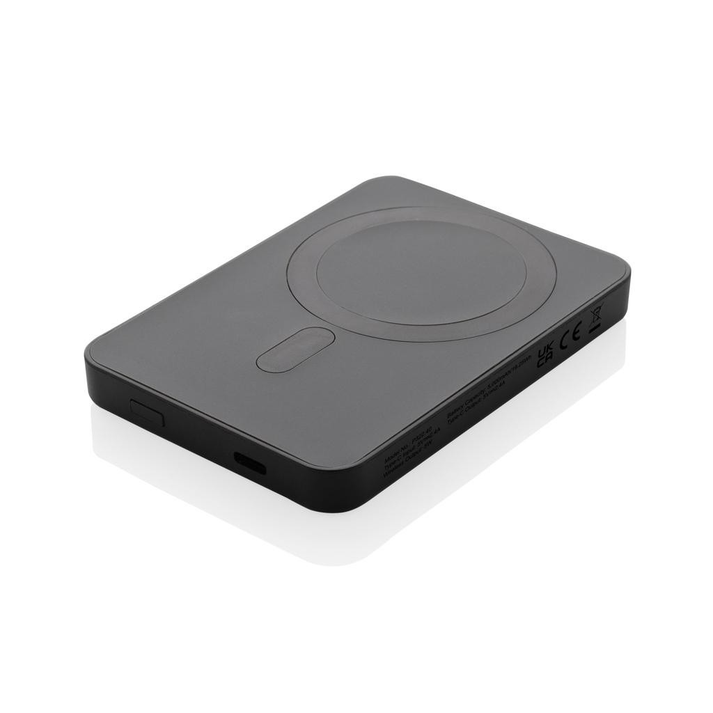 Powerbank magnetic Magnetix din plastic reciclat RCS 5.000 mAh black