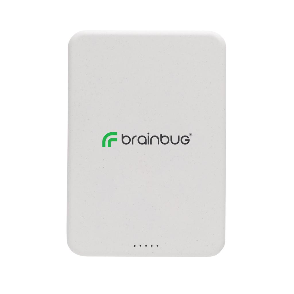 Powerbank magnetic Magnetix din plastic reciclat RCS 5.000 mAh transparent