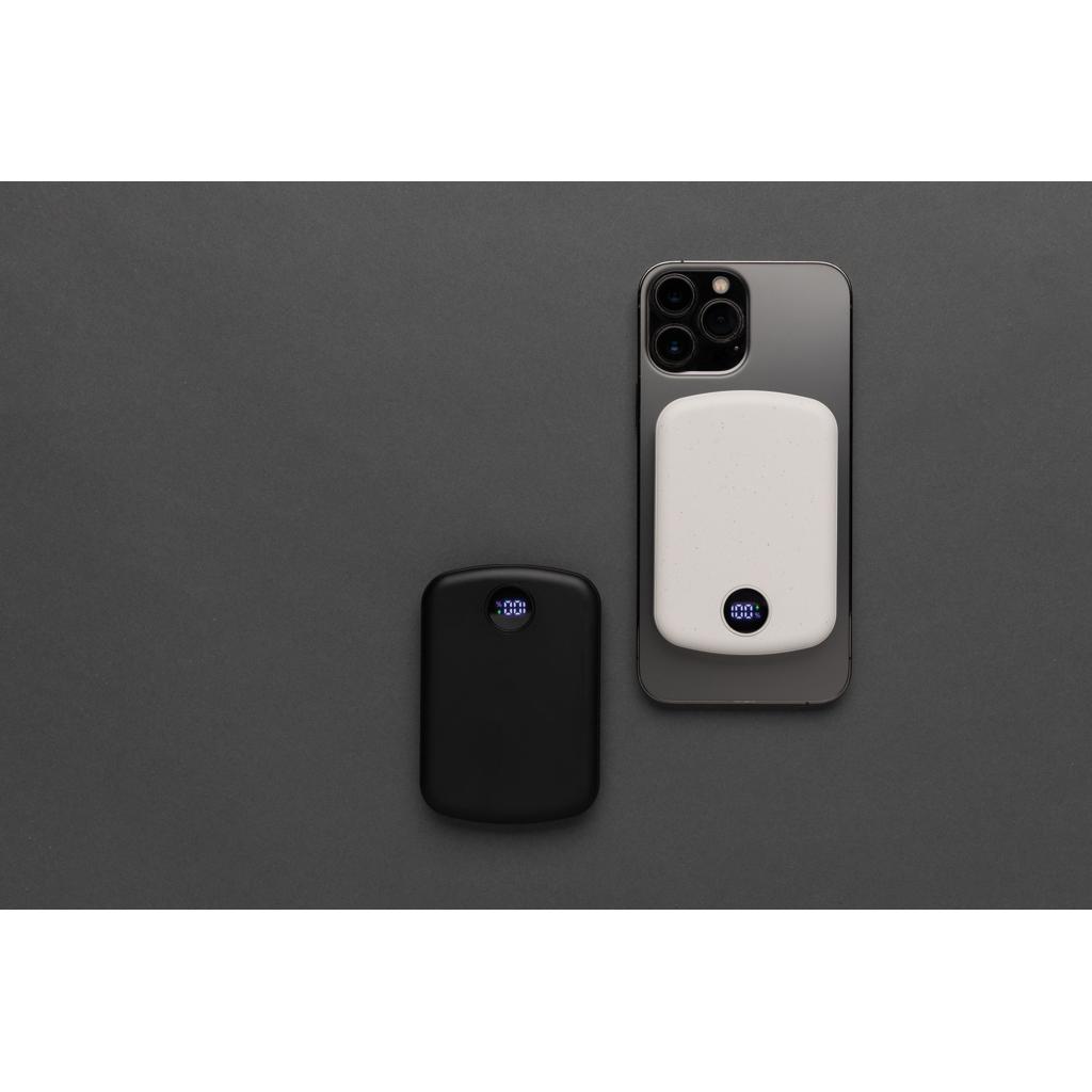 Powerbank magnetic MagBoost din plastic reciclat RCS 5.000 mAh black