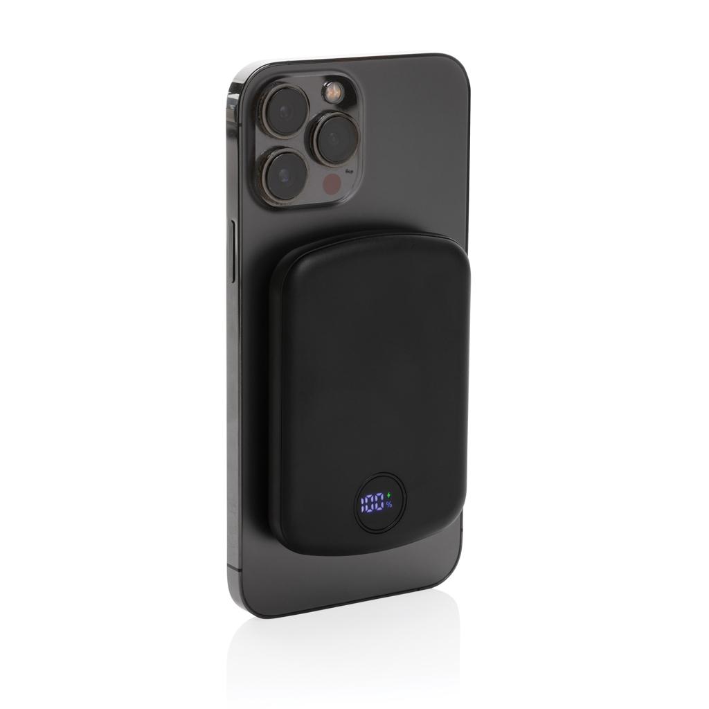 Powerbank magnetic MagBoost din plastic reciclat RCS 5.000 mAh black
