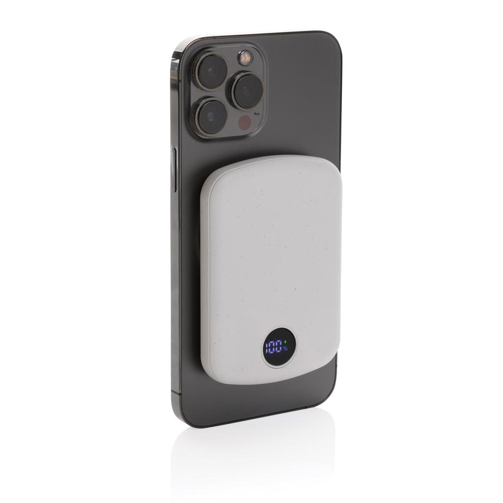 Powerbank magnetic MagBoost din plastic reciclat RCS 5.000 mAh transparent