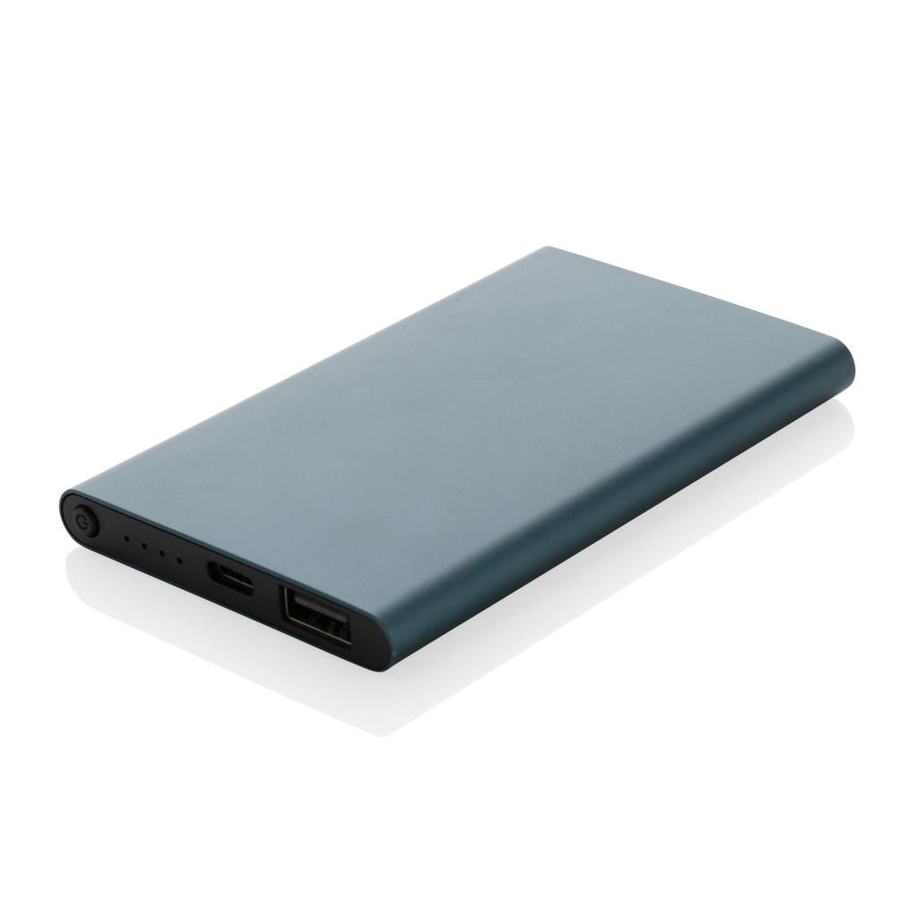 Powerbank din plastic reciclat/aluminiu RCS 4.000 mAh cu port Type-C blue