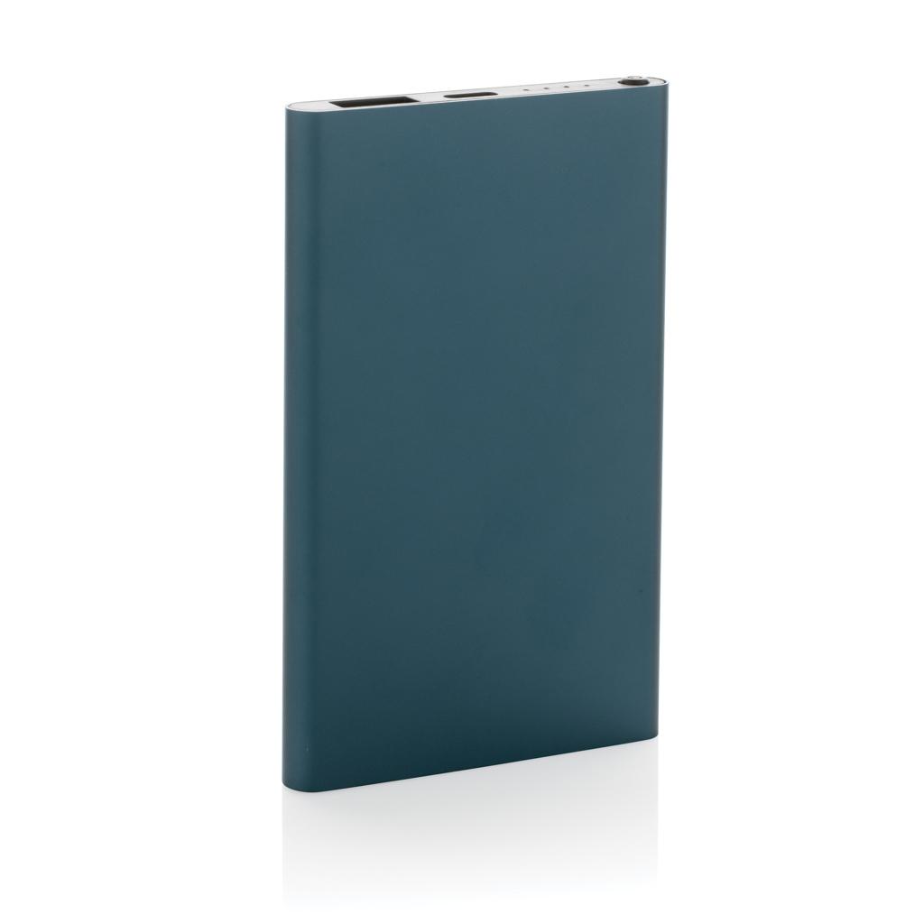 Powerbank din plastic reciclat/aluminiu RCS 4.000 mAh cu port Type-C blue