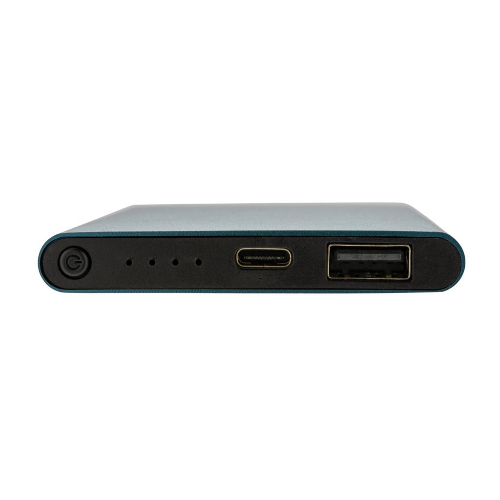 Powerbank din plastic reciclat/aluminiu RCS 4.000 mAh cu port Type-C blue