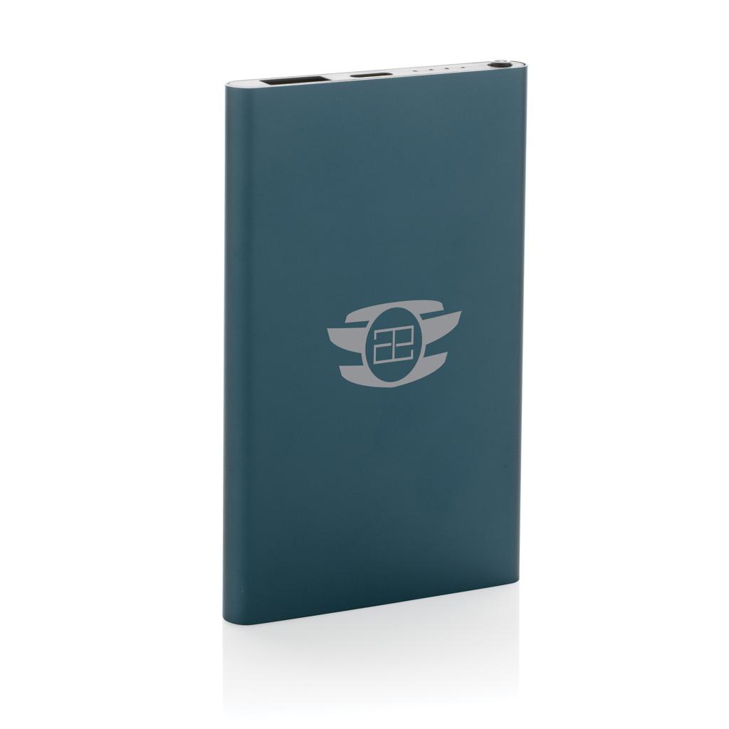 Powerbank din plastic reciclat/aluminiu RCS 4.000 mAh cu port Type-C blue