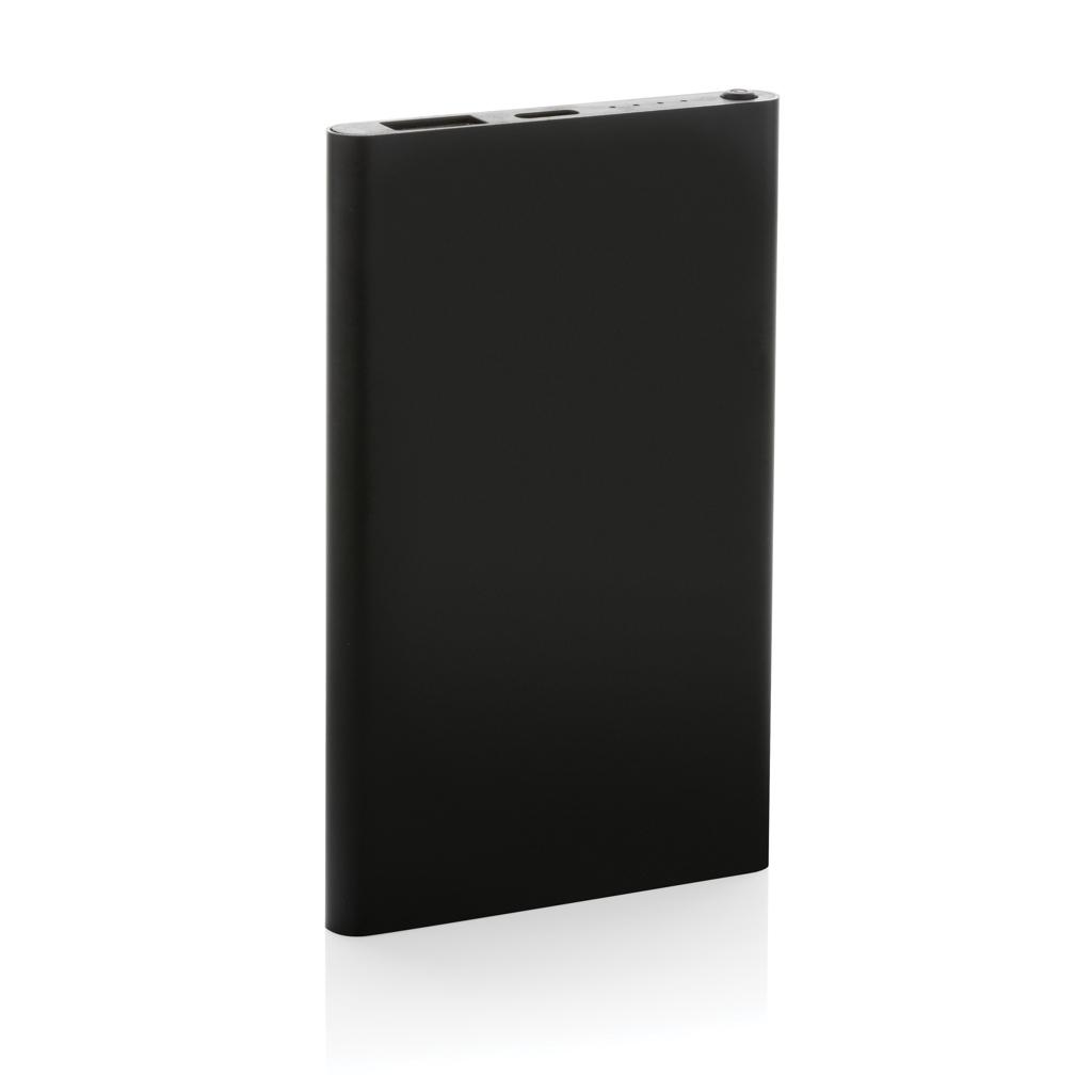 Powerbank din plastic reciclat/aluminiu RCS 4.000 mAh cu port Type-C black