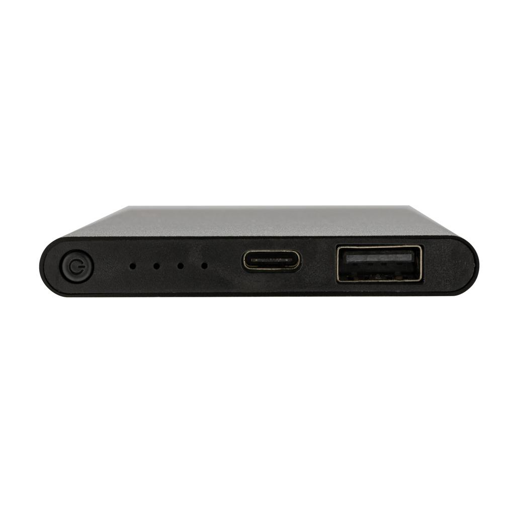 Powerbank din plastic reciclat/aluminiu RCS 4.000 mAh cu port Type-C black