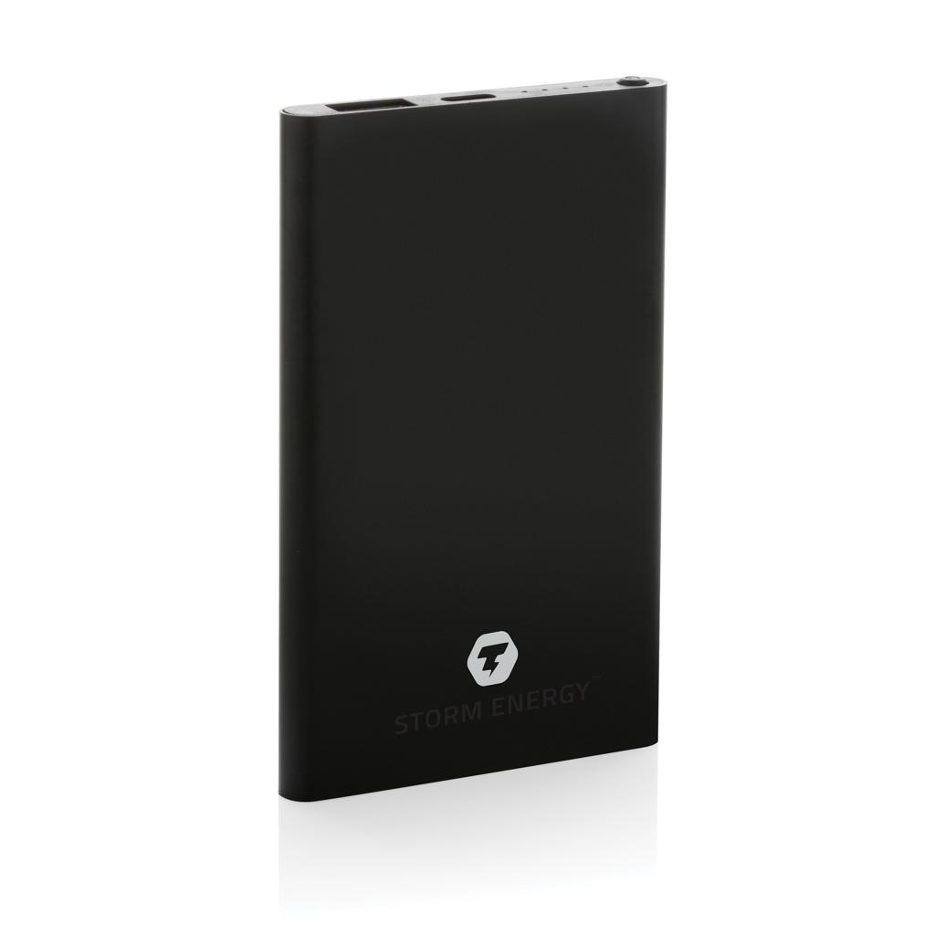 Powerbank din plastic reciclat/aluminiu RCS 4.000 mAh cu port Type-C black