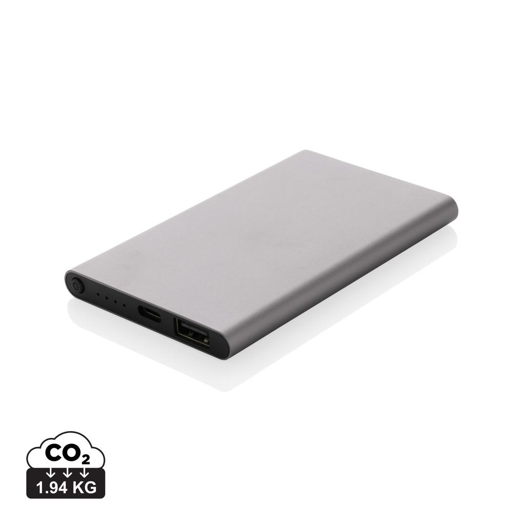 Powerbank din plastic reciclat/aluminiu RCS 4.000 mAh cu port Type-C anthracite