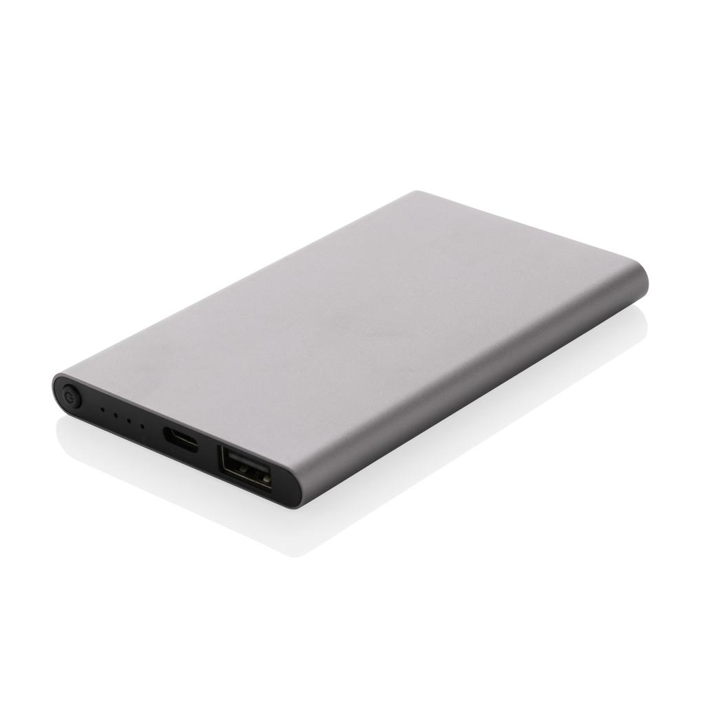 Powerbank din plastic reciclat/aluminiu RCS 4.000 mAh cu port Type-C anthracite