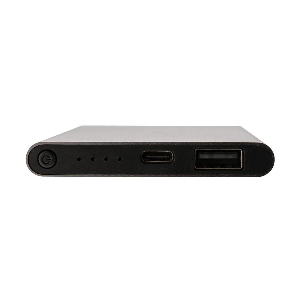 Powerbank din plastic reciclat/aluminiu RCS 4.000 mAh cu port Type-C anthracite