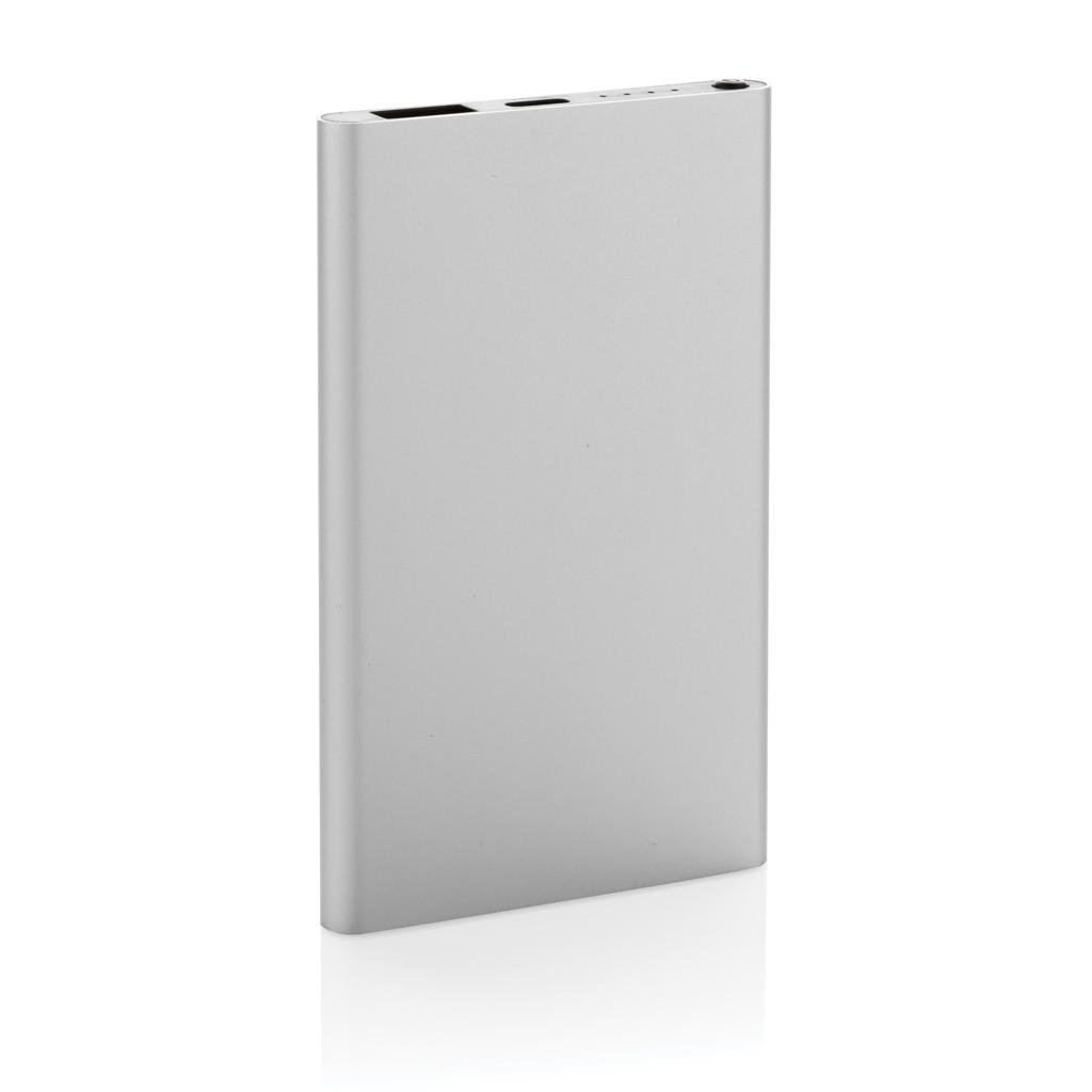 Powerbank din plastic reciclat/aluminiu RCS 4.000 mAh cu port Type-C silver