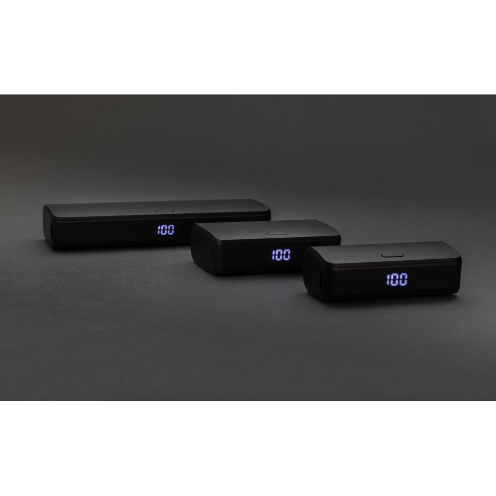 Powerbank cu încărcare rapidă FlashCharge din plastic reciclat RCS 20.000 mAh black