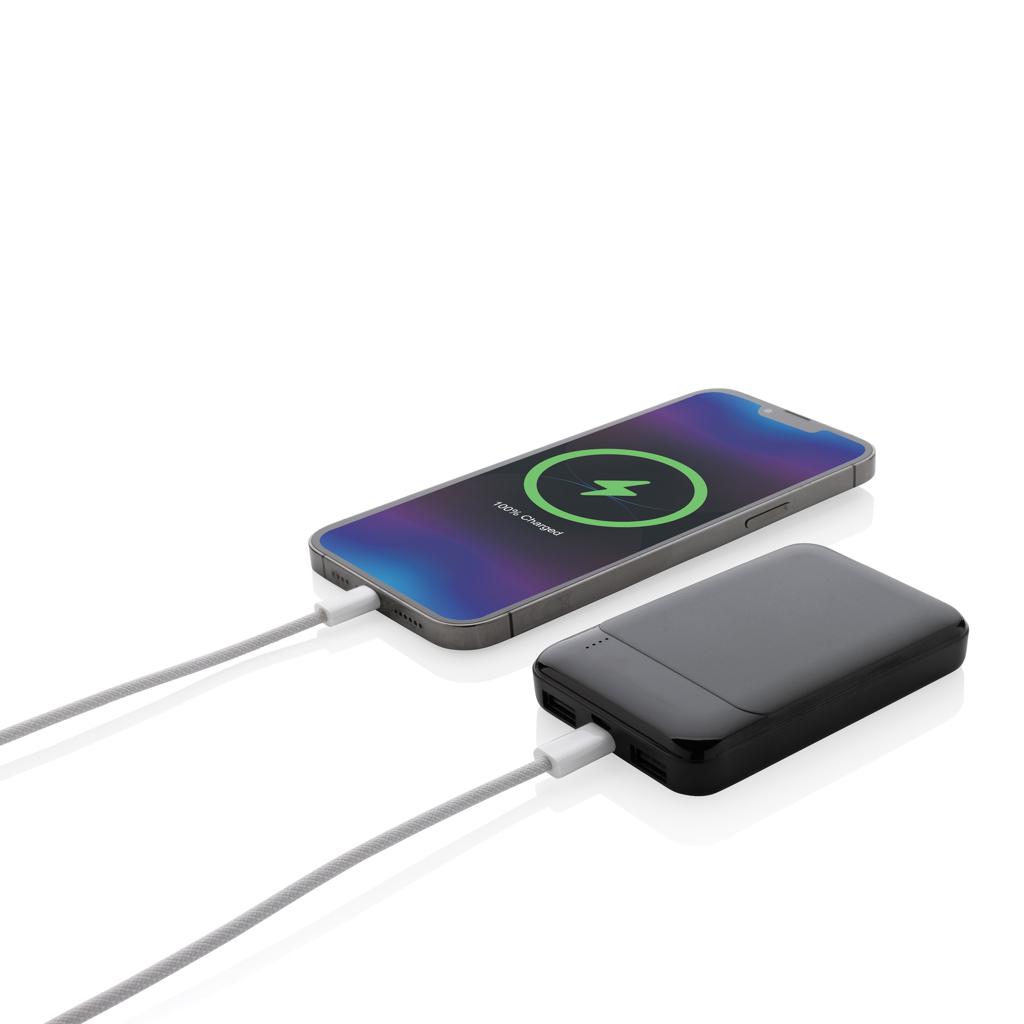 Powerbank din plastic reciclat RCS 5.000 mAh black