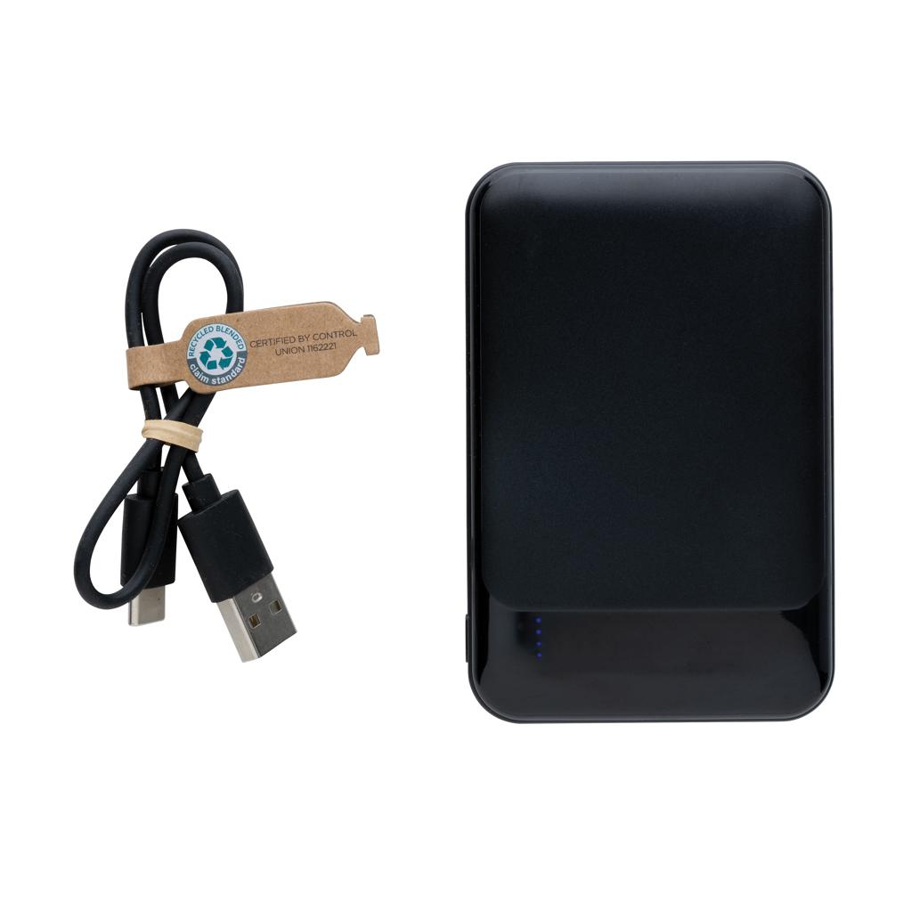 Powerbank din plastic reciclat RCS 5.000 mAh black