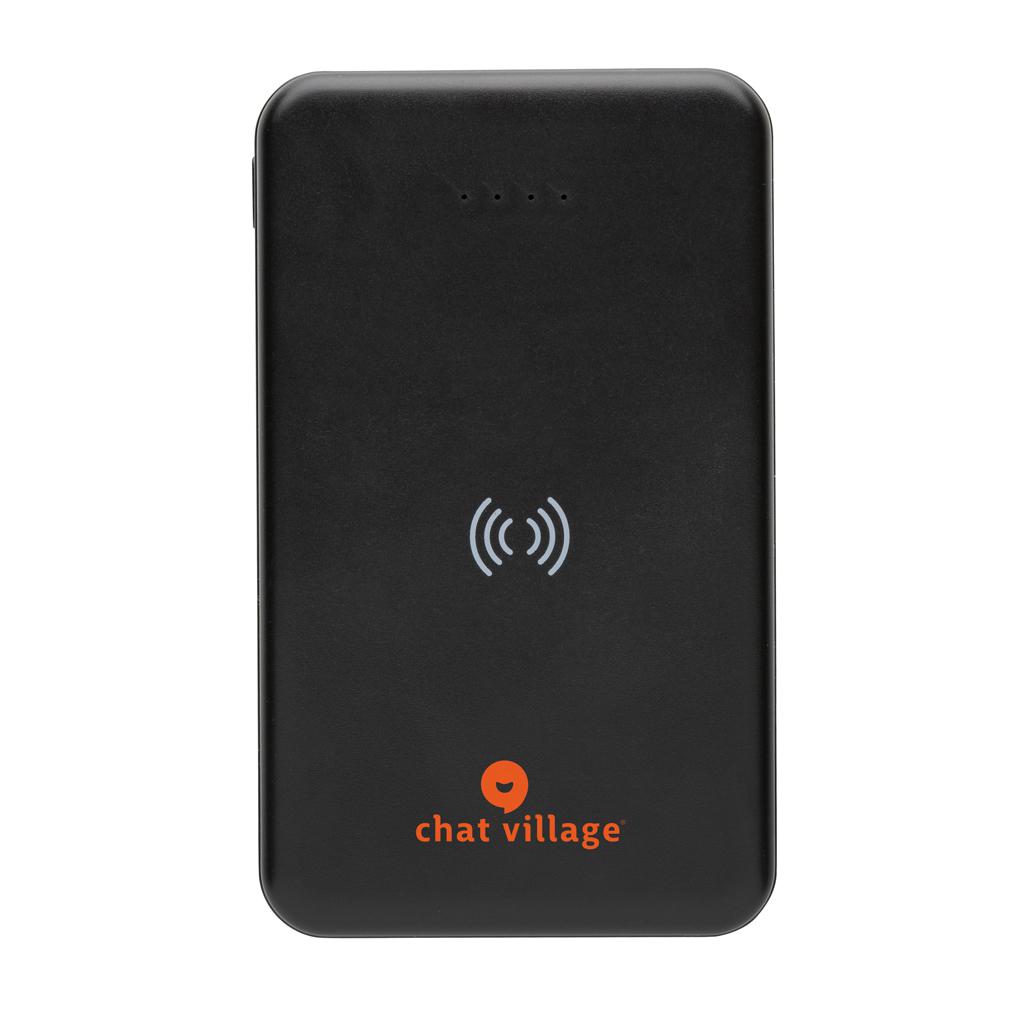 Powerbank wireless 5W din plastic reciclat RCS 5.000 mAh black