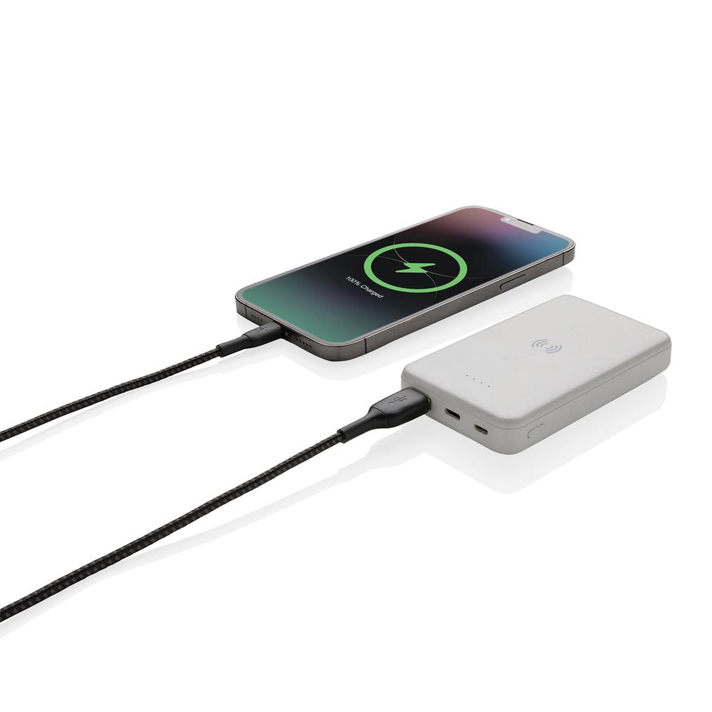 Powerbank wireless 5W din plastic reciclat RCS 5.000 mAh transparent