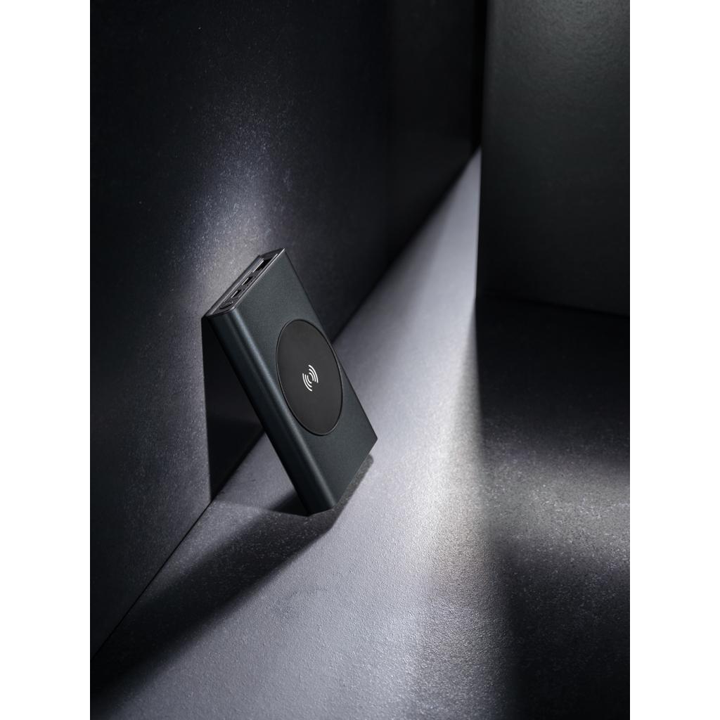 Powerbank wireless 5W Terra din aluminiu reciclat RCS 5.000 mAh grey