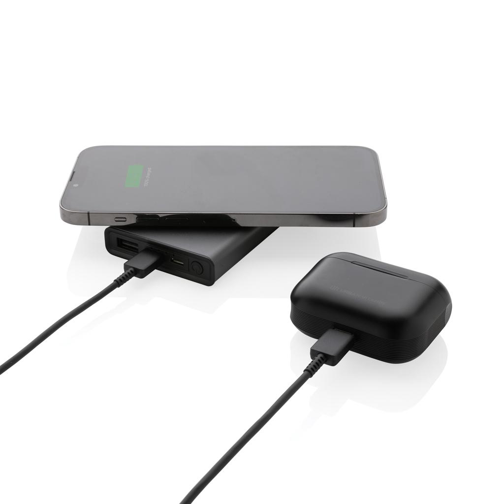 Powerbank wireless 5W Terra din aluminiu reciclat RCS 5.000 mAh grey