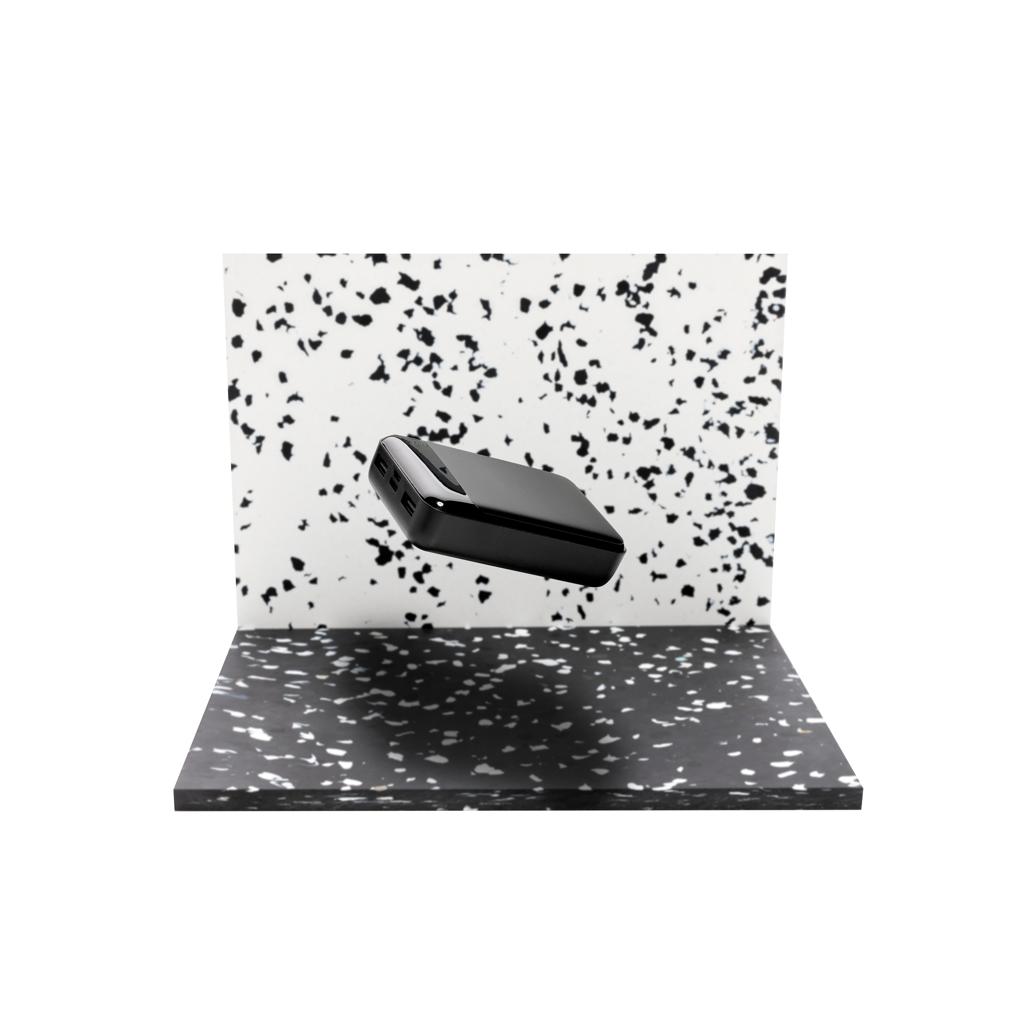 Powerbank standard din plastic reciclat RCS 10.000 mAh black