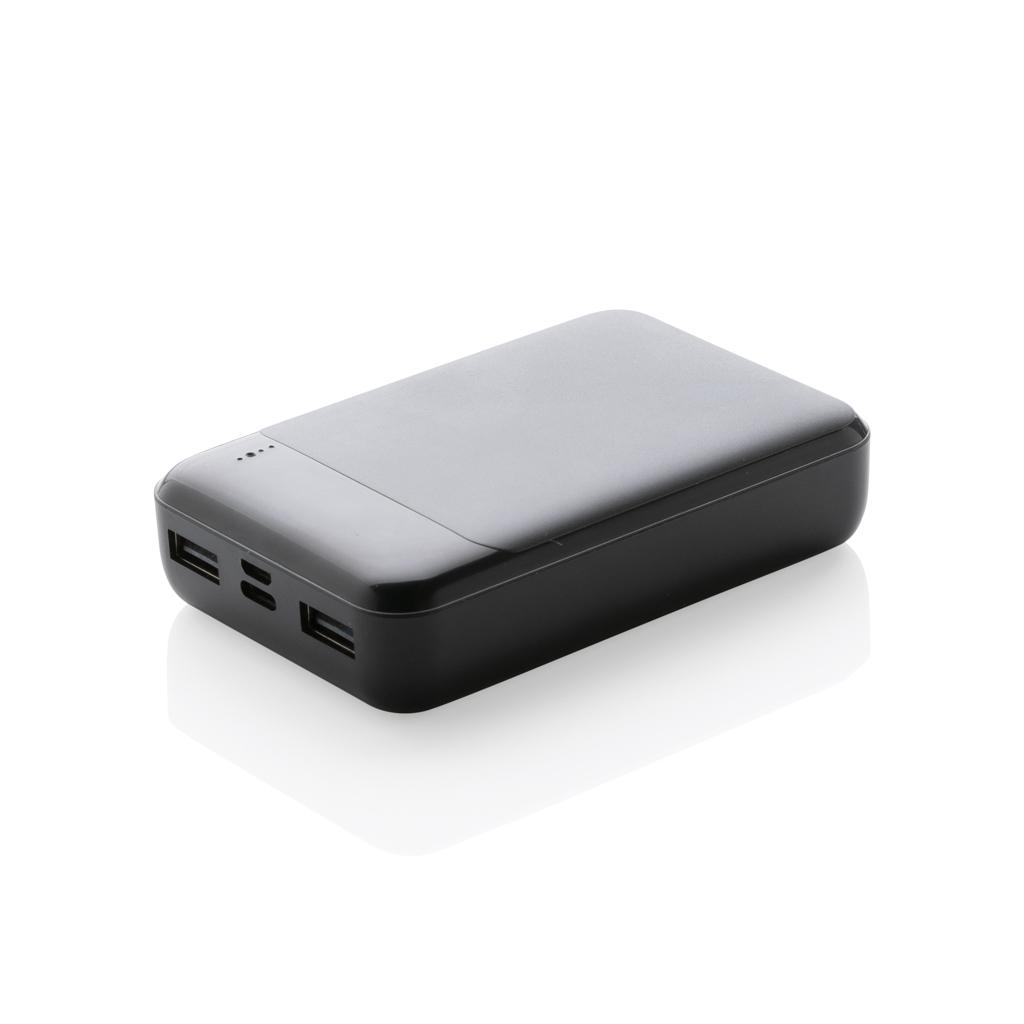 Powerbank standard din plastic reciclat RCS 10.000 mAh black