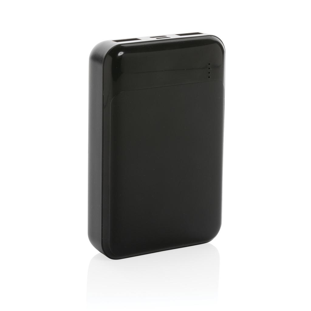 Powerbank standard din plastic reciclat RCS 10.000 mAh black