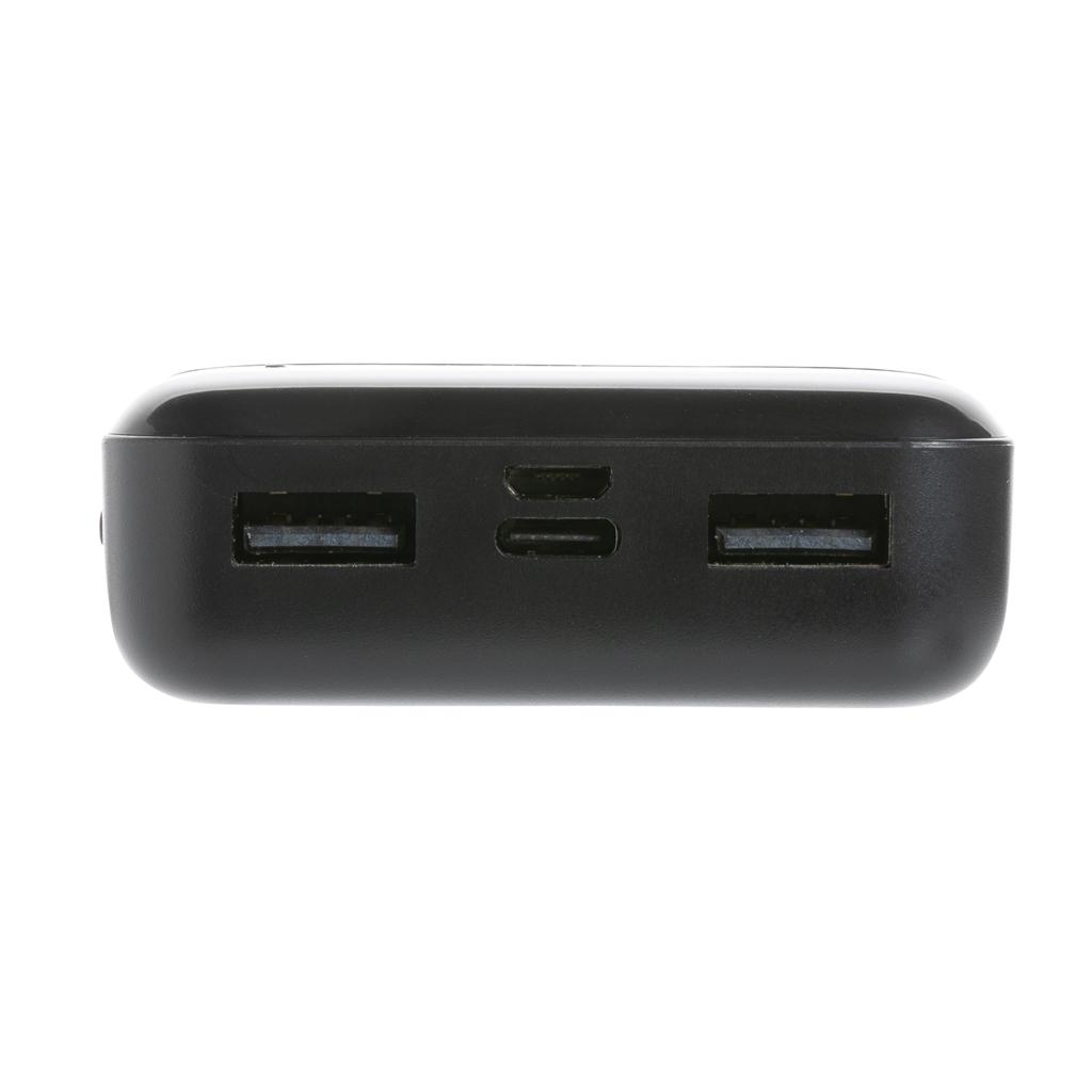 Powerbank standard din plastic reciclat RCS 10.000 mAh black