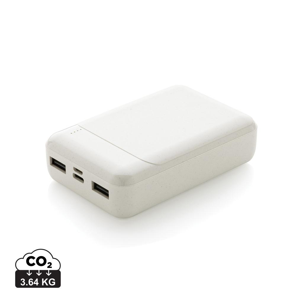 Powerbank standard din plastic reciclat RCS 10.000 mAh transparent