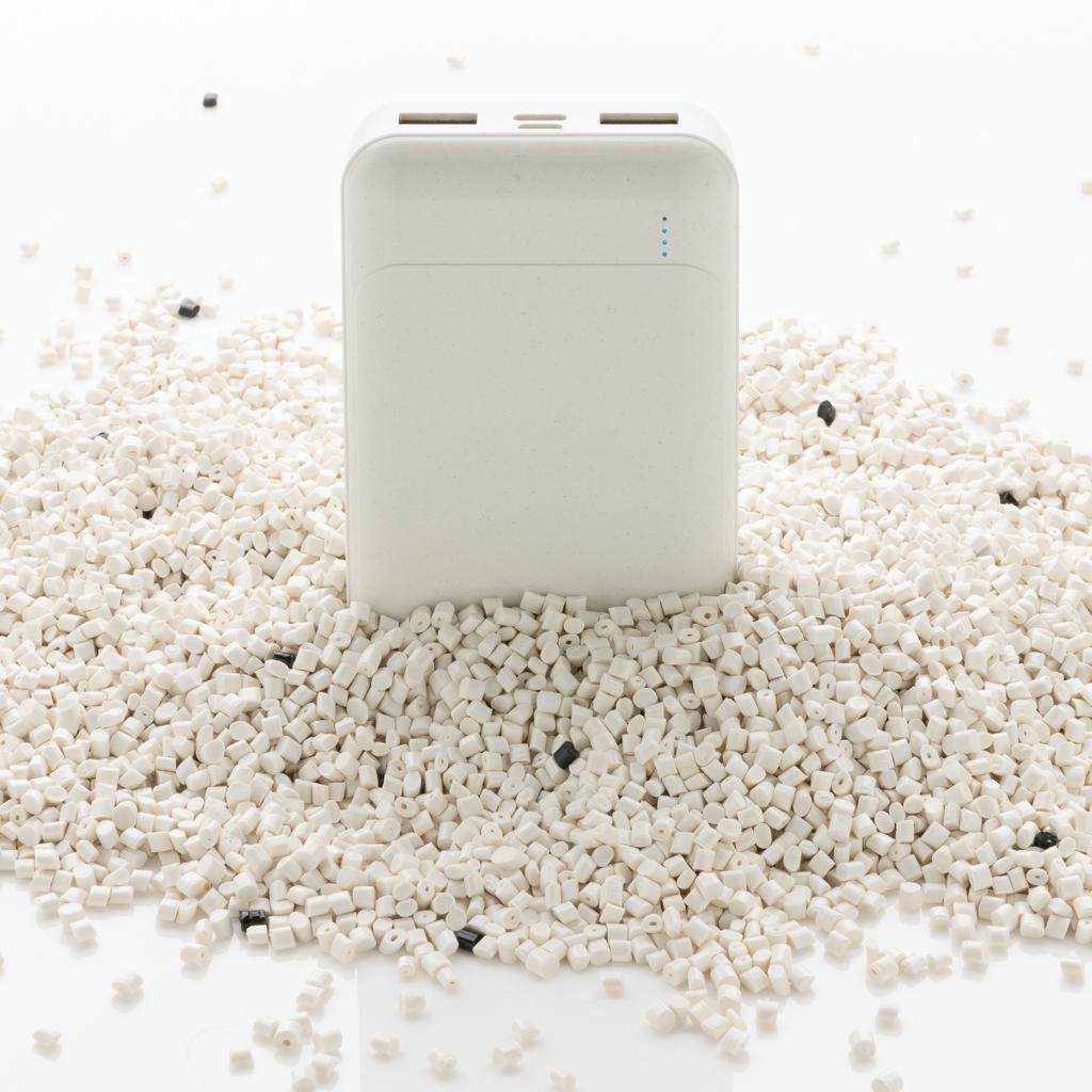 Powerbank standard din plastic reciclat RCS 10.000 mAh transparent