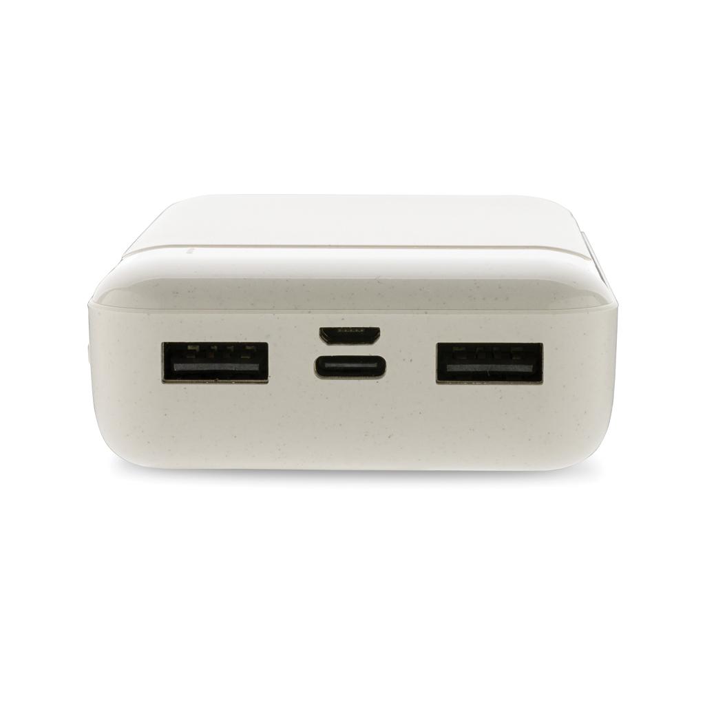 Powerbank standard din plastic reciclat RCS 10.000 mAh transparent