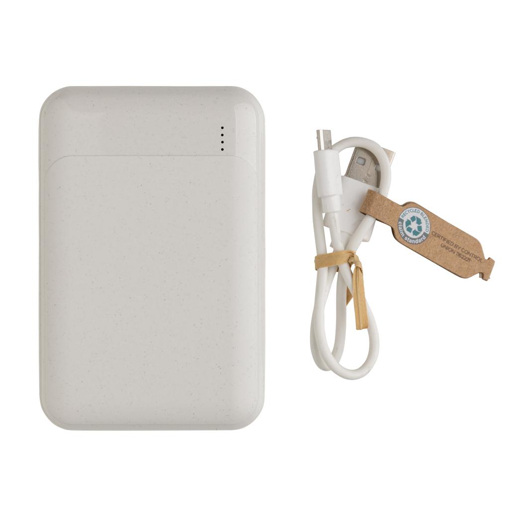 Powerbank standard din plastic reciclat RCS 10.000 mAh transparent