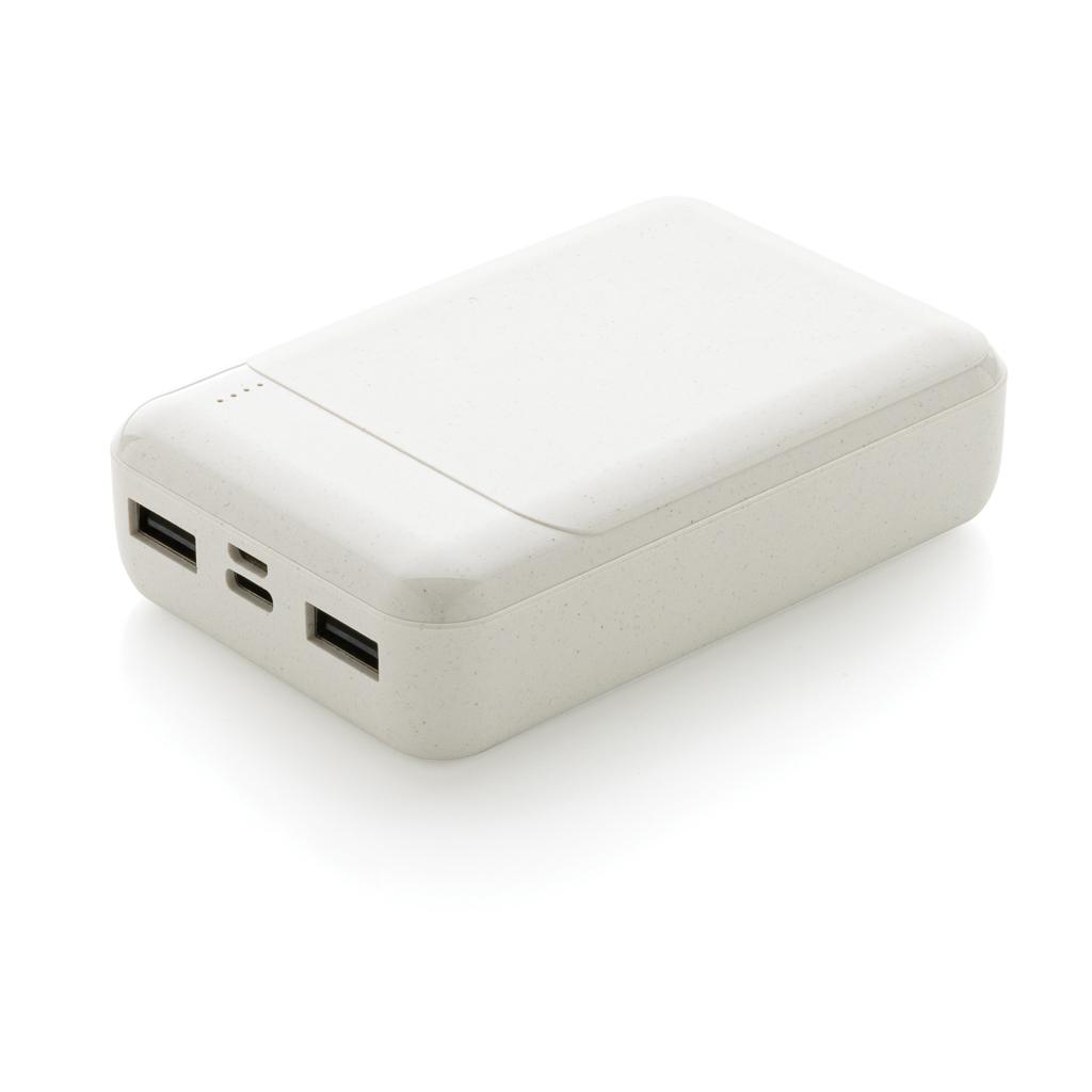 Powerbank standard din plastic reciclat RCS 10.000 mAh transparent