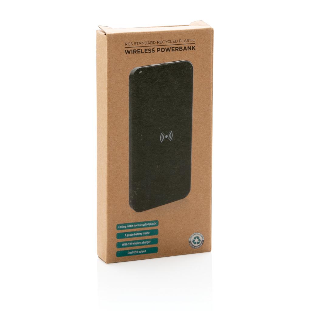 Powerbank wireless din plastic reciclat RCS standard black