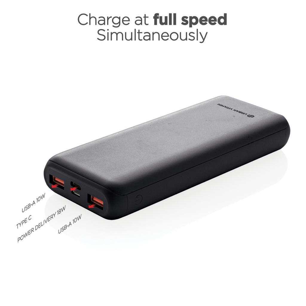 Powerbank Urban Vitamin Pasadena 20.000 mAh 18W PD black