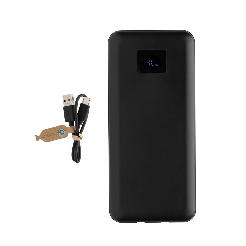 Powerbank Gridley din plastic reciclat RCS 20.000 mAh 65W pentru laptop black