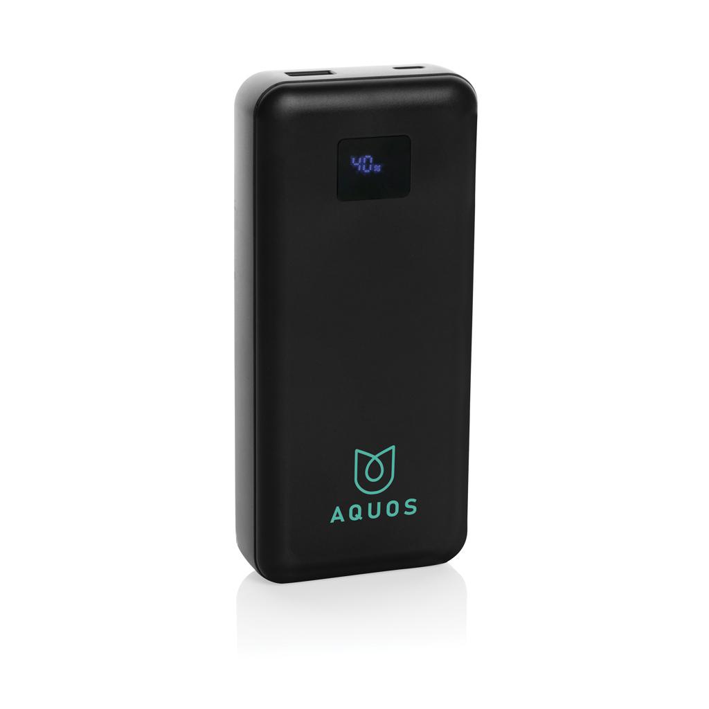 Powerbank Gridley din plastic reciclat RCS 20.000 mAh 65W pentru laptop black