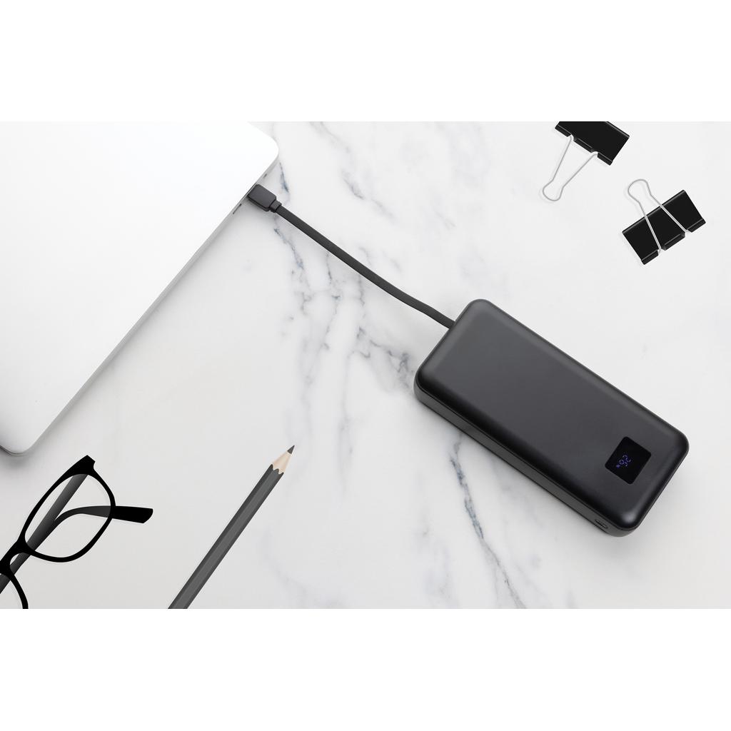 Powerbank Gridley din plastic reciclat RCS 20.000 mAh 65W pentru laptop black