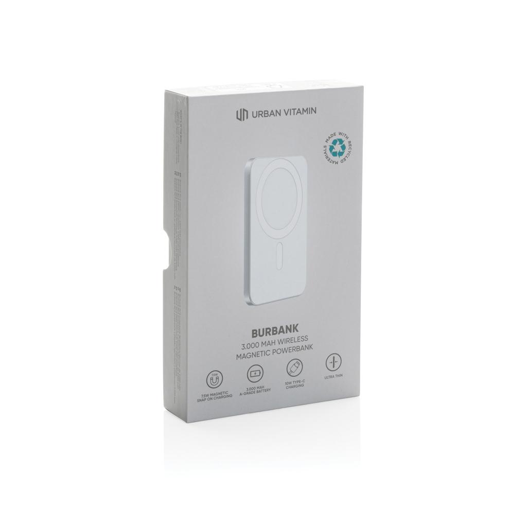 Powerbank Urban Vitamin Burbank din plastic/aluminiu RCS 3.000 mAh silver